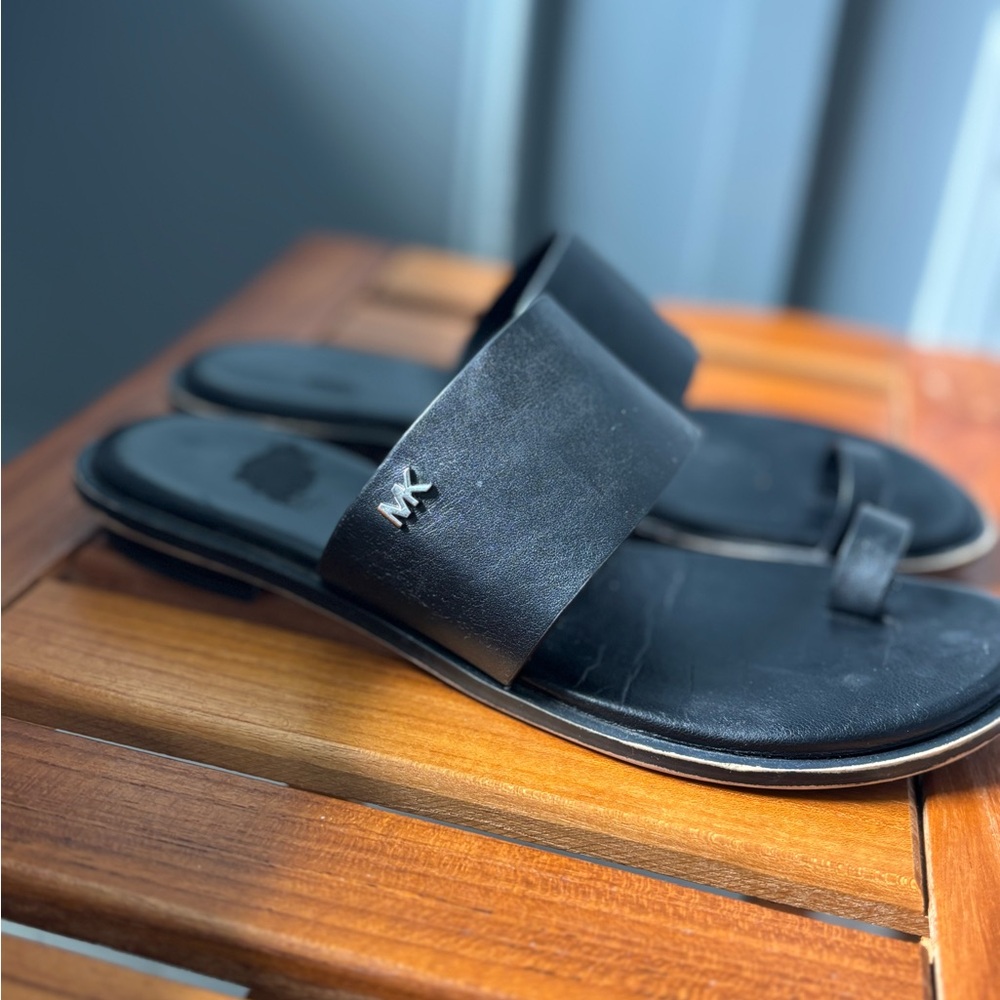 MICHAEL Michael Kors Men's Black Slide Sandals